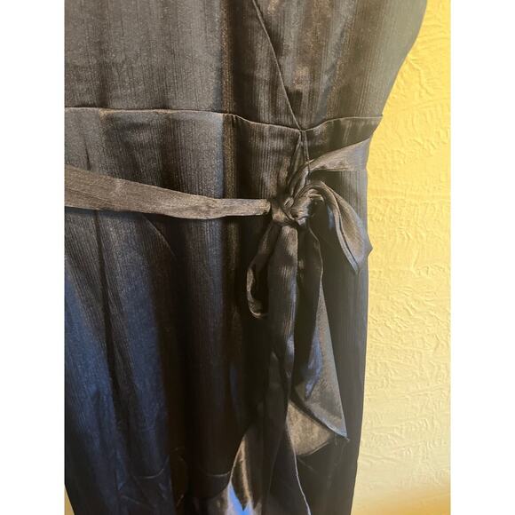 Nicole Miller Navy Wrap Dress 12 - Picture 2 of 7